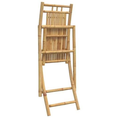 Sklopive vrtne stolice 4 kom 46 x 66 x 99 cm od bambusa - 4 Bez naslona za ruke Cijena