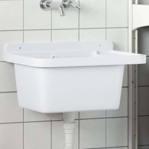 Lavabo - Umivaonik za zidnu montažu bijeli 50 x 35 x 24 cm od smole - Bijela 50 x 35 x 24 cm Cijena