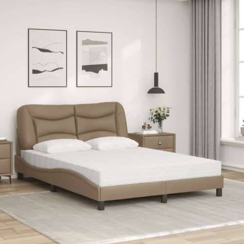 Krevet s madrac cappuccino 140x190 cm od umjetne kože - Boja cappuccina 140 x 190 cm Cijena