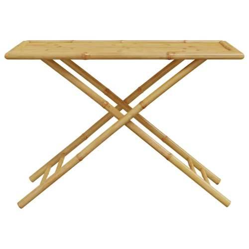 5-dijelni sklopivi bistro set s tamnosivim jastucima od bambusa - Tamno siva 1 Cijena