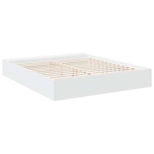 Okvir za krevet bijeli 200 x 200 cm od konstruiranog drva Bijela 200 x 200 cm Cijena