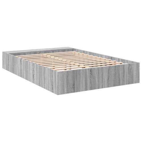 Okvir za krevet boja hrasta 120 x 200 cm od konstruiranog drva - Sivi hrast sonoma 120 x 200 cm Cijena
