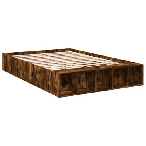 Okvir za krevet boja hrasta 140x190 cm konstruirano drvo - Dimljeni hrast 140 x 190 cm Cijena