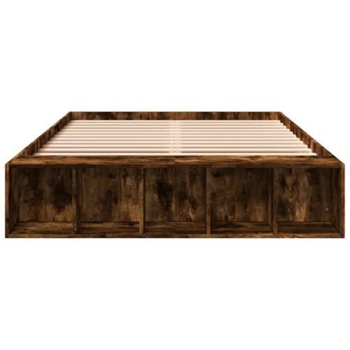 Okvir za krevet boja hrasta 140x190 cm konstruirano drvo - Dimljeni hrast 140 x 190 cm Cijena