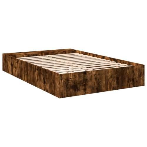 Okvir za krevet boja hrasta 140x190 cm konstruirano drvo - Dimljeni hrast 140 x 190 cm Cijena