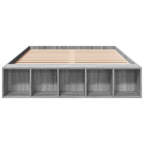 Okvir kreveta siva boja hrasta 135 x 190 cm konstruirano drvo - Sivi hrast sonoma 135 x 190 cm Cijena