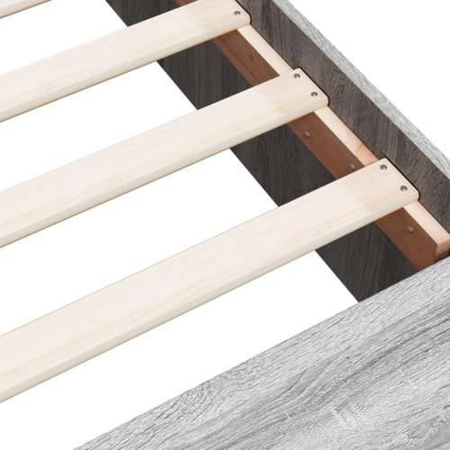 Okvir kreveta siva boja hrasta 135 x 190 cm konstruirano drvo - Sivi hrast sonoma 135 x 190 cm Cijena