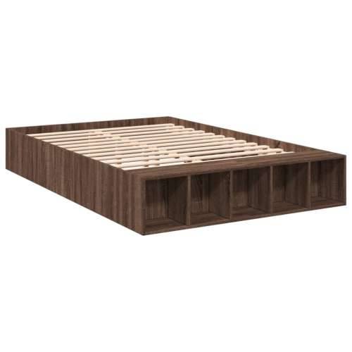 Okvir za krevet smeđi hrast 120x190 cm konstruirano drvo - Smeđi hrast 120 x 190 cm Cijena