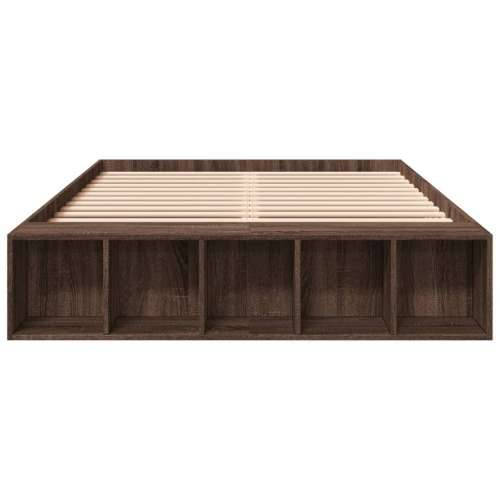 Okvir za krevet smeđi hrast 120x190 cm konstruirano drvo - Smeđi hrast 120 x 190 cm Cijena