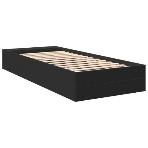 Okvir za krevet crni 90x200 cm konstruirano drvo - Crna 90 x 200 cm Cijena