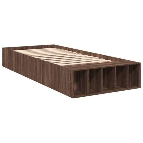 Okvir za krevet smeđi hrast 90 x 200 cm od konstruiranog drva - Smeđi hrast 90 x 200 cm Cijena