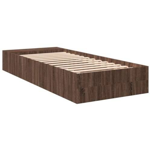 Okvir za krevet smeđi hrast 90 x 200 cm od konstruiranog drva - Smeđi hrast 90 x 200 cm Cijena