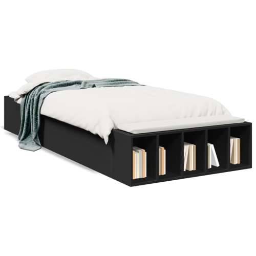 Okvir za krevet crni 90 x 190 cm od konstruiranog drva - Crna 90 x 190 cm Cijena