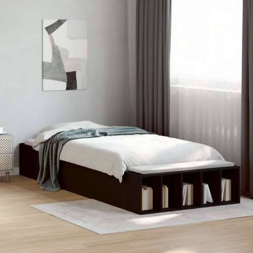 Okvir za krevet crni 90 x 190 cm od konstruiranog drva - Crna 90 x 190 cm Cijena