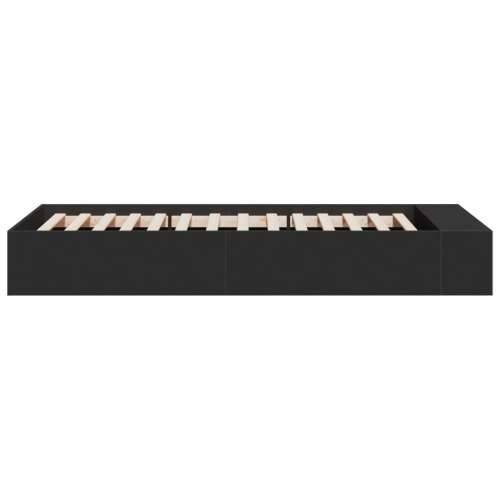 Okvir za krevet crni 90 x 190 cm od konstruiranog drva - Crna 90 x 190 cm Cijena