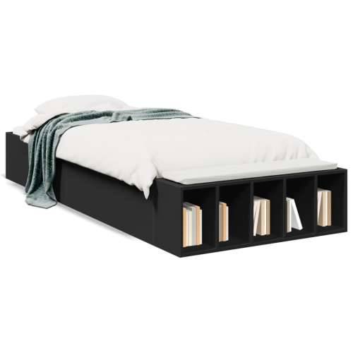 Okvir za krevet crni 75 x 190 cm od konstruiranog drva - Crna 75 x 190 cm Cijena