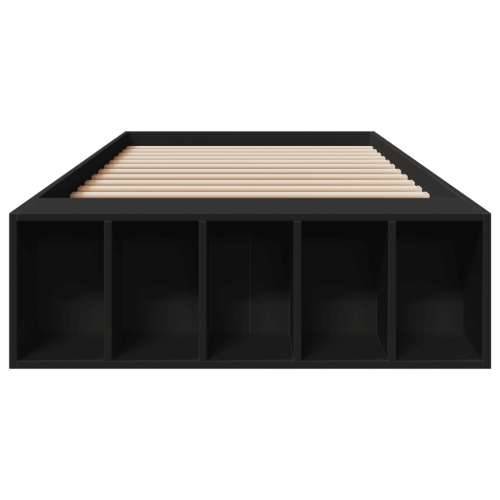 Okvir za krevet crni 75 x 190 cm od konstruiranog drva - Crna 75 x 190 cm Cijena