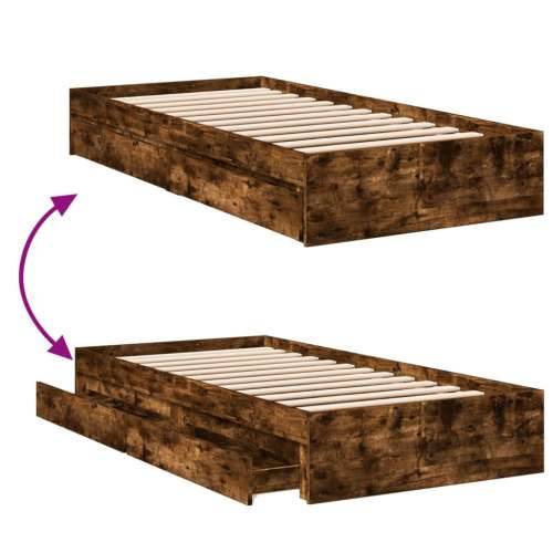 Okvir kreveta s ladicama boja hrasta 100x200 cm Dimljeni hrast 100 x 200 cm Cijena