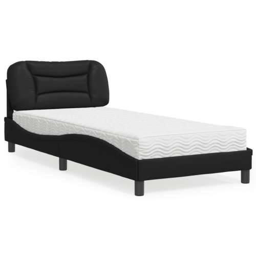 Krevet s madracem crni 90x190 cm od umjetne kože - Crna 90 x 190 cm Cijena