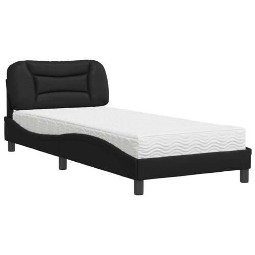 Krevet s madracem crni 90x190 cm od umjetne kože - Crna 90 x 190 cm Cijena