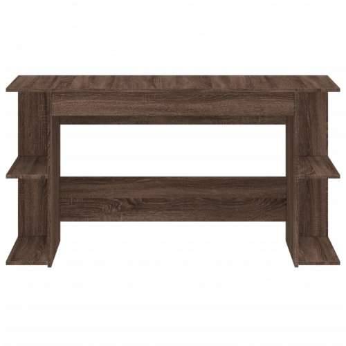 Radni stol smeđa boja hrasta 140 x 50 x 75 cm konstruirano drvo Smeđi hrast Cijena