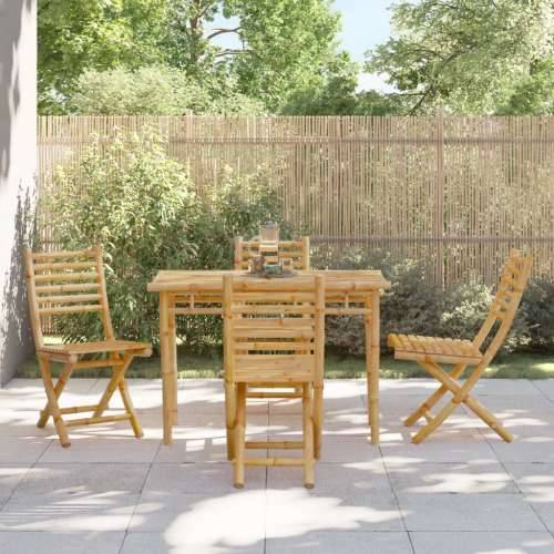Sklopive vrtne stolice 4 kom 43 x 54 x 88 cm od bambusa - 4 Cijena