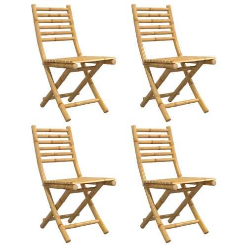 Sklopive vrtne stolice 4 kom 43 x 54 x 88 cm od bambusa - 4 Cijena