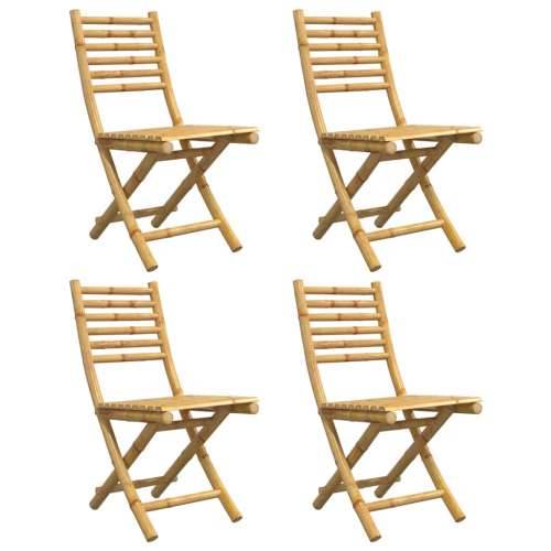 Sklopive vrtne stolice 4 kom 43 x 54 x 88 cm od bambusa - 4 Cijena