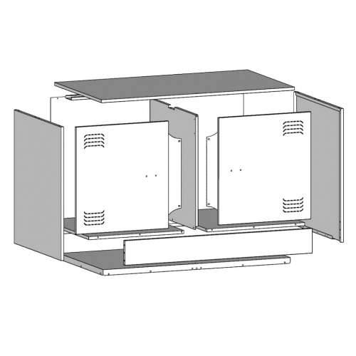 TV ormarić boja senfa 67 x 39 x 44 cm čelični - žuta boja senfa 1 Cijena