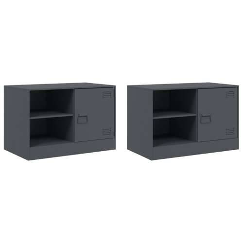TV ormarići 2 kom antracit 67 x 39 x 44 cm čelični - Antracit 2 Cijena