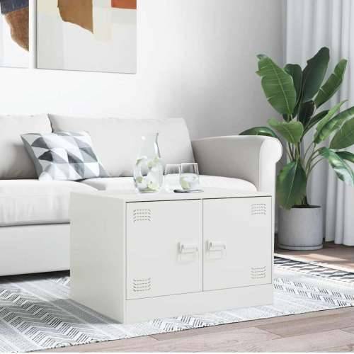 Stolić za kavu bijeli 67 x 50 x 44 cm čelični - Bijela 1 Cijena
