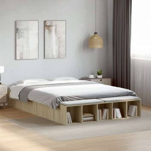 Okvir za krevet boja hrasta 150x200 cm konstruirano drvo - sonoma hrast 150 x 200 cm Cijena