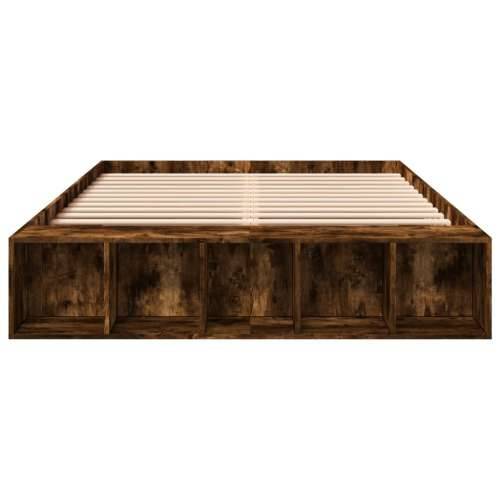 Okvir za krevet boja hrasta 150 x 200 cm konstruirano drvo - Dimljeni hrast 150 x 200 cm Cijena