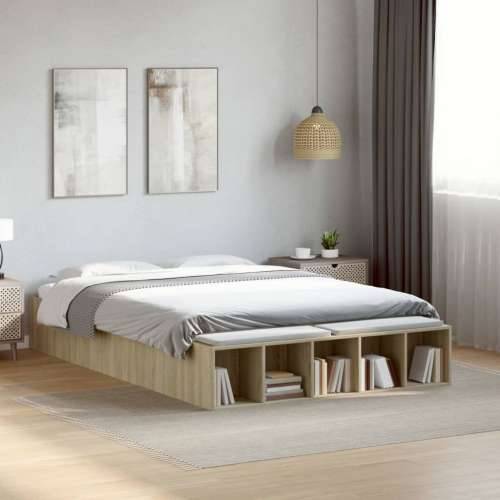 Okvir za krevet boja hrasta 120x190 cm od konstruiranog drva - sonoma hrast 120 x 190 cm Cijena