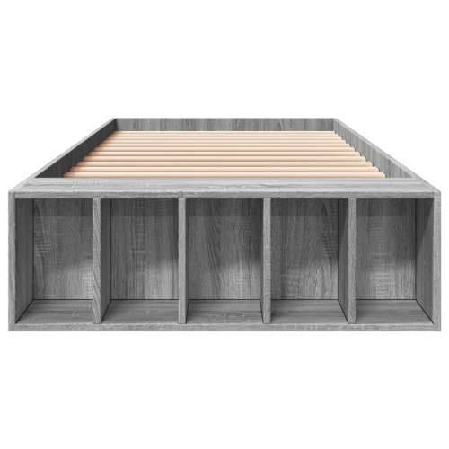 Okvir za krevet boja hrasta 100x200 cm od konstruiranog drva - Sivi hrast sonoma 100 x 200 cm Cijena