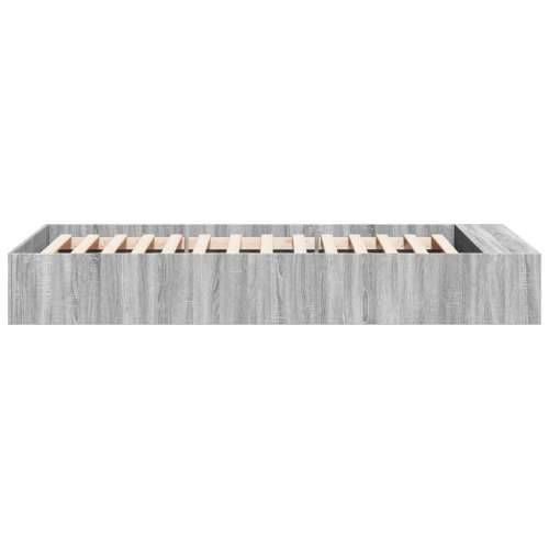 Okvir za krevet boja hrasta 100x200 cm od konstruiranog drva - Sivi hrast sonoma 100 x 200 cm Cijena