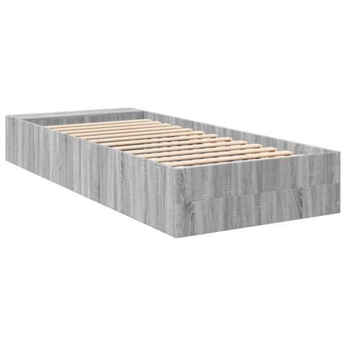 Okvir za krevet boja hrasta 100x200 cm od konstruiranog drva - Sivi hrast sonoma 100 x 200 cm Cijena