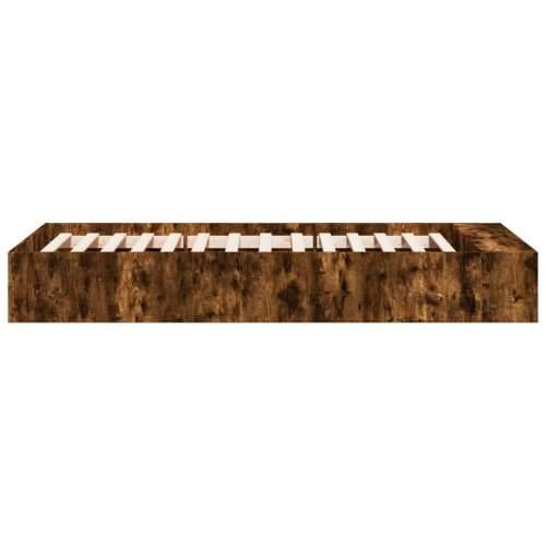 Okvir za krevet boja hrasta 90 x 200 cm konstruirano drvo - Dimljeni hrast 90 x 200 cm Cijena