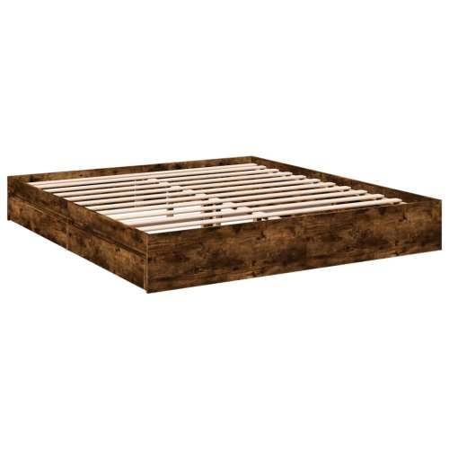 Okvir kreveta s ladicama boja hrasta 200x200 cm Dimljeni hrast 200 x 200 cm Cijena