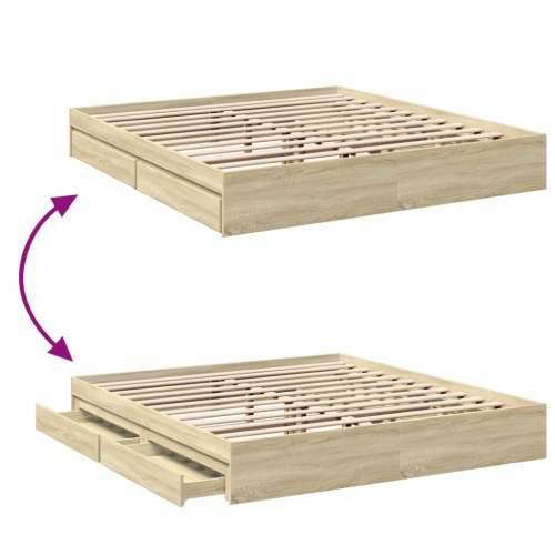 Okvir za krevet s ladicama boja hrasta 180x200 cm sonoma hrast 180 x 200 cm Cijena