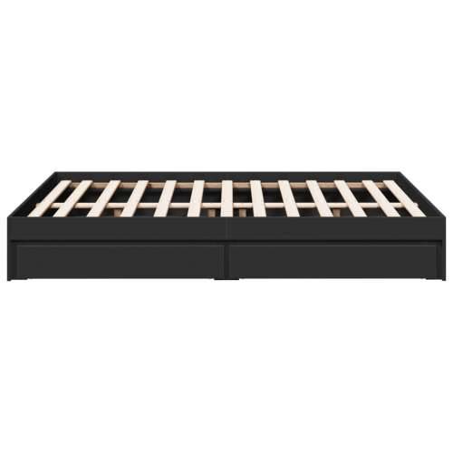 Okvir za krevet s ladicama crna 120x200 cm konstruiranog drva Crna 120 x 200 cm Cijena