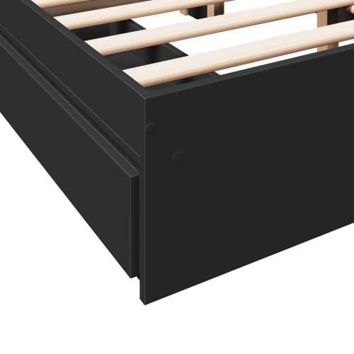 Okvir za krevet s ladicama crna 120x200 cm konstruiranog drva Crna 120 x 200 cm Cijena