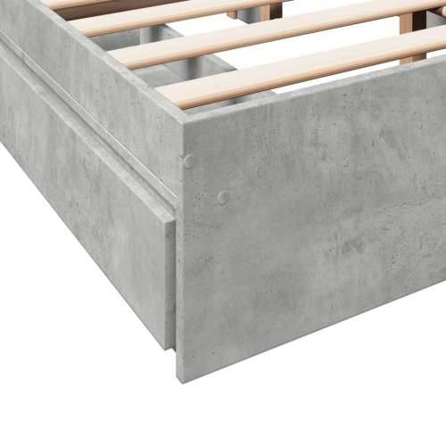 Okvir kreveta s ladicama siva boja betona 120x200 cm drveni Beton siva 120 x 200 cm Cijena