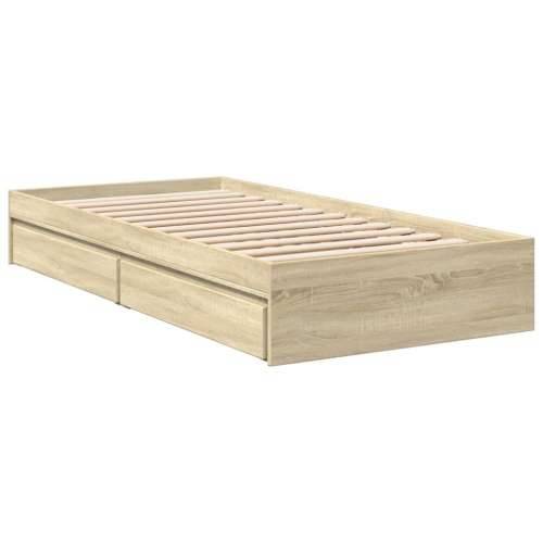 Okvir kreveta s ladicama boja hrasta sonome 75x190 cm drveni sonoma hrast 75 x 190 cm Cijena