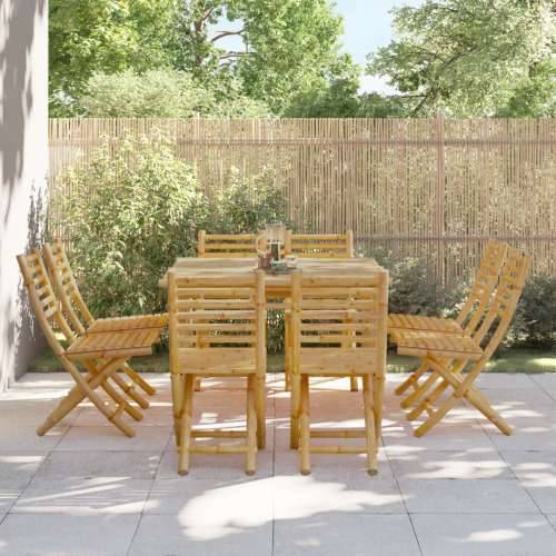 Sklopive vrtne stolice 8 kom 43 x 54 x 88 cm od bambusa - 8 Cijena