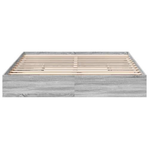 Okvir za krevet s ladicama boja hrasta 200x200 cm drveni Sivi hrast sonoma 200 x 200 cm Cijena