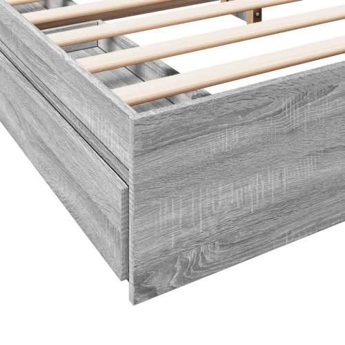Okvir za krevet s ladicama boja hrasta 200x200 cm drveni Sivi hrast sonoma 200 x 200 cm Cijena