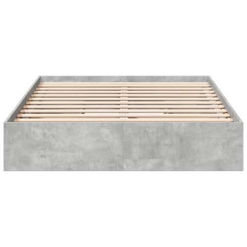 Okvir kreveta s ladicama siva boja betona 140 x 200 cm drveni Beton siva 140 x 200 cm Cijena