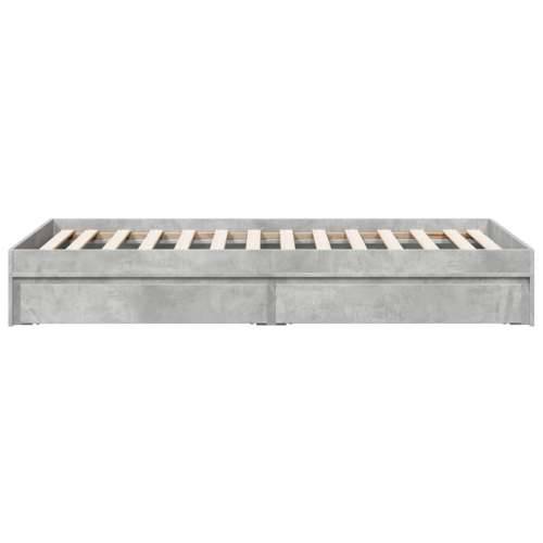 Okvir kreveta s ladicama siva boja betona 100x200 cm drveni Beton siva 100 x 200 cm Cijena