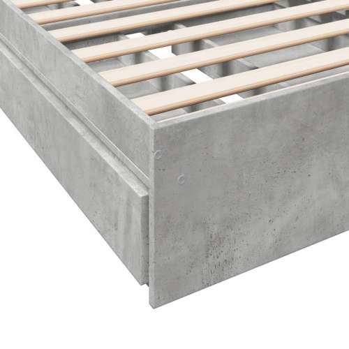 Okvir kreveta s ladicama siva boja betona 100x200 cm drveni Beton siva 100 x 200 cm Cijena